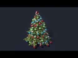Happy Christmas Tree Free low-poly 3D model