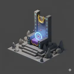 Low Poly Ancient Throne