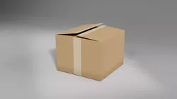 Low Poly Cardboard Box 3D Model Free low-poly 3D model