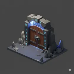 Low Poly Dungeon Gate