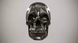 Low Poly Skull polygonal Free 3D model