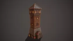 Medieval Tower Free low-poly 3D model