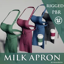Milk Apron - Game Ready Free low-poly 3D model