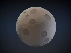 Moon 3d Model Free low-poly 3D model