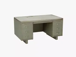 Old Metal Desk Free 3D model