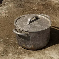 Steel Pot  Free low-poly 3D model