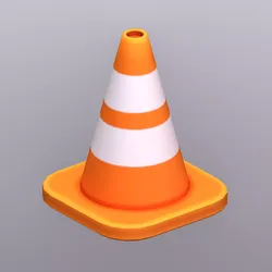 Stylized Traffic Cone Free low-poly 3D model