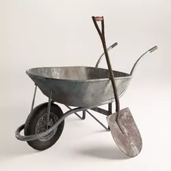 Wheelbarrow  Free low-poly 3D model