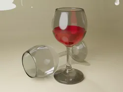 wine glass Free low-poly 3D model