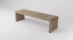 Wood bench Free 3D model