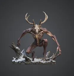 Antlered Forest Demon – Wendigo Style Horror Monster