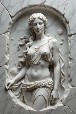 Aphrodite Greek Goddess Bas Relief Wall Sculpture – 3D Printable STL