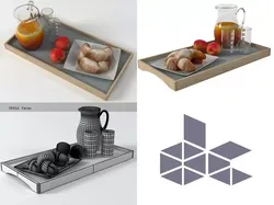 Breakfast Set tray Free 3D model