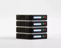 Cartoon AI Data Center Server Free low-poly 3D model