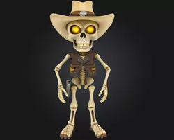 Cowboy Skeleton Free 3D print model