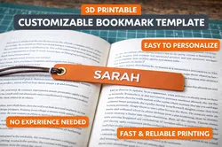Customizable 3D Printable Bookmark Template