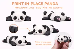 Cute Little Panda Flexible Keychain