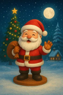 Cute Santa Claus – Christmas 3D Print Figure
