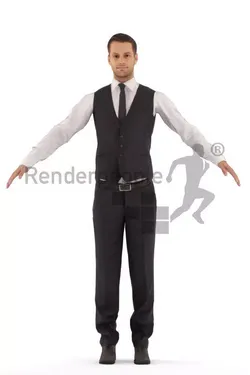 Eric 001 Rigged Business Man Free low-poly 3D model