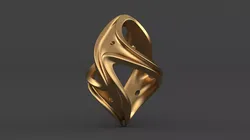 Golden Pendant Free 3D model