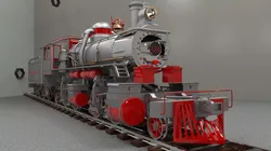 Little River Railroad 126 steam locomotive train Free 3D model
