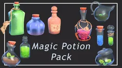 Magic Potion Pack Free low-poly 3D model