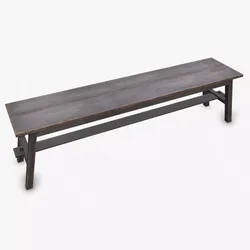 Medieval Wooden Bench Low-poly PBR Free low-poly 3D model
