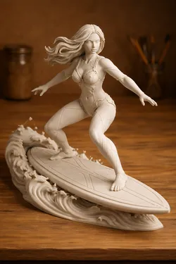 Ocean Rider – Surfing Heroine Statue