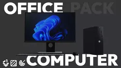 Office Computer Pack - Low Poly Free low-poly 3D model