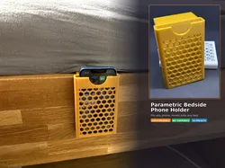 Parametric Bedside Phone Holder - Customizable for Any Phone & Bed Frame