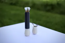 Q-Tip container / Travel container 2 compartments