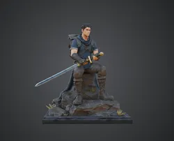 Resting Warrior with Sword