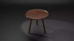 Sleek Circular Living Room Side Table Free low-poly 3D model