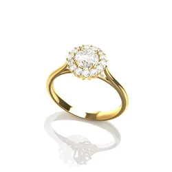 Solitaire Engagement Ring Free 3D print model