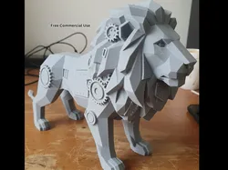 Steampunk Lion Statue