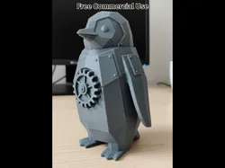 Steampunk Penguin Statue