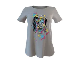 Stylish Designer Women Graphic T Shirt 3D model  Free 3D model