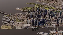 Sydney City Skyline Free low-poly 3D model