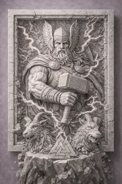 Thor, God of Thunder – Viking Mythology Sculpture