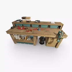 Ammo Reloading Workbench Free low-poly 3D model