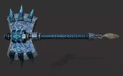 barbed axe Free low-poly 3D model