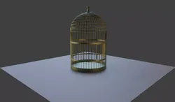 Bird Cage Low Poly Free 3D model
