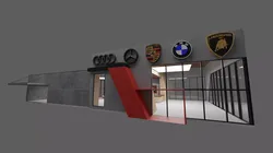 Car dealership  Free low-poly 3D model