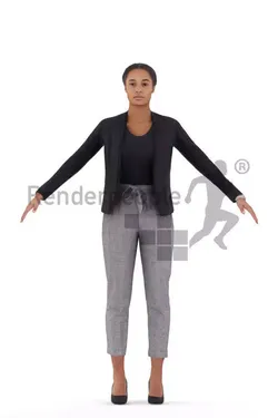 Carla 001 Rigged Business Woman Free low-poly 3D model