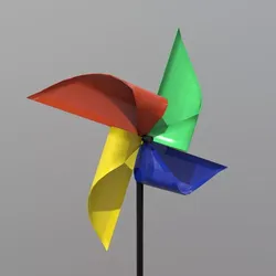 CC0 - Pinwheel Free low-poly 3D model
