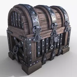 chest and safe Free low-poly 3D model