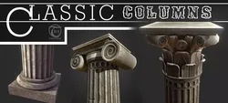 Classic Columns Free low-poly 3D model