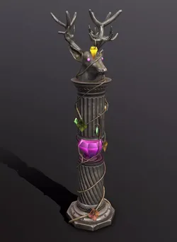 column deer Free low-poly 3D model