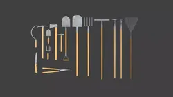 Garden tools Free low-poly 3D model