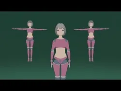 Girl anime 3D model Free 3D model